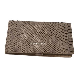 Adrienne Vittadini Studio Snakeskin snap card wallet